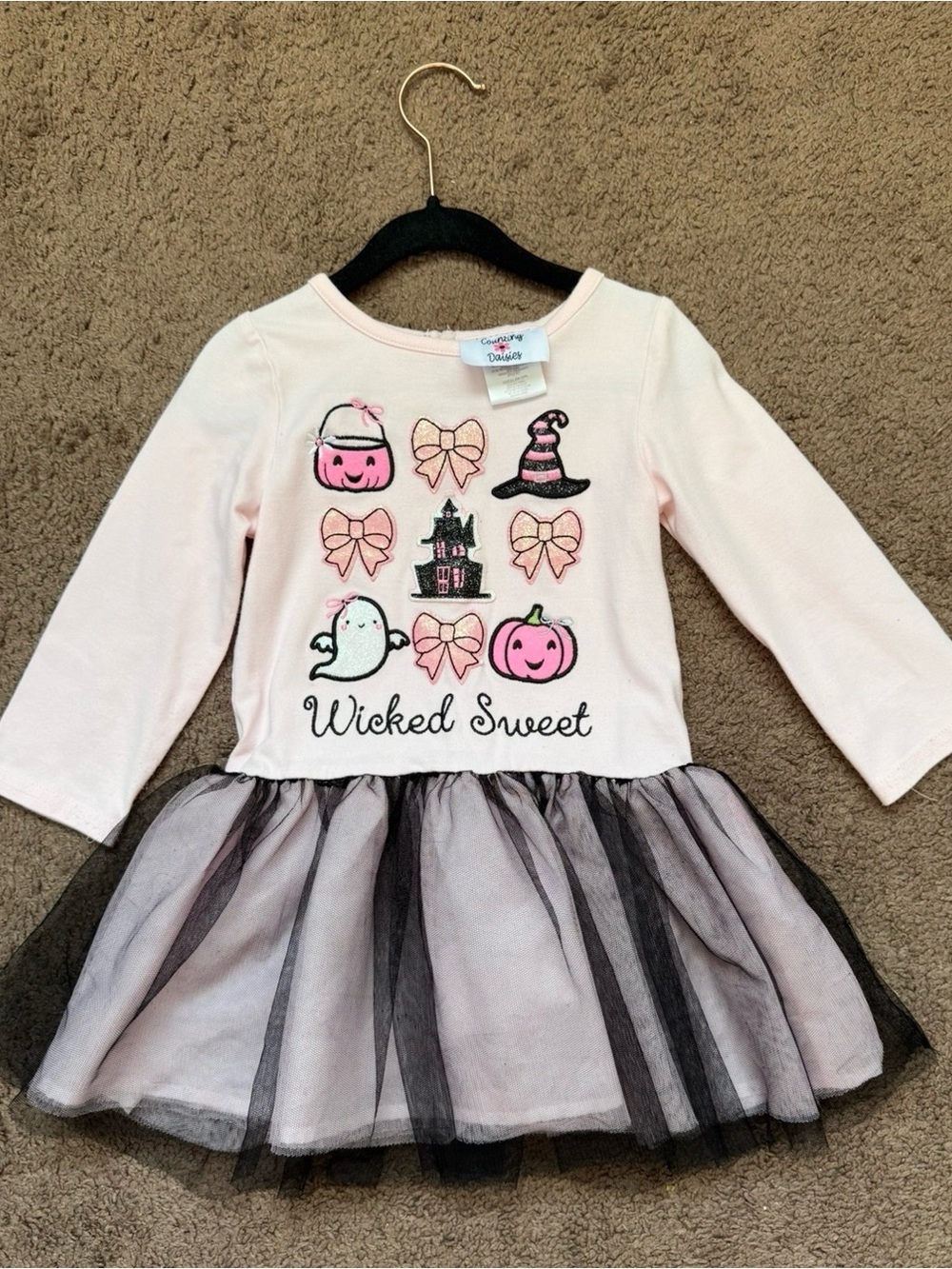 Nina Pink & Black 'Wicked Sweet' Halloween Tutu Dress